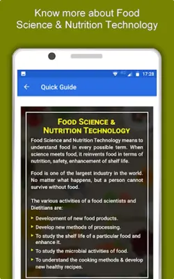 Food Science & Nutrition Techn android App screenshot 3